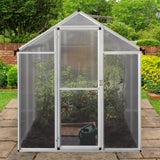 Polycarbonate Greenhouse 6ft x 10ft – Silver