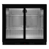 Back Bar Fridge Cooler - Sliding Double Door