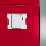 Metal Storage Lockers - Two Doors, Flatpacked, Red