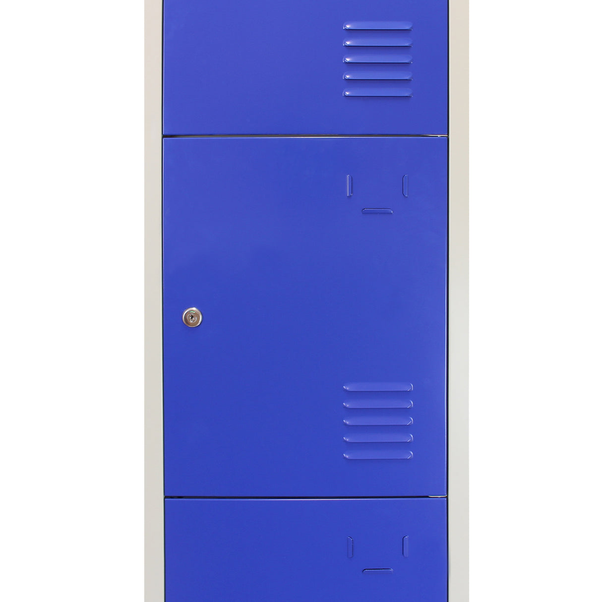 Metal Storage Lockers - Four Doors, Flatpacked, Blue
