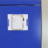 3 x Metal Storage Lockers - Six Doors, Blue - Flatpack