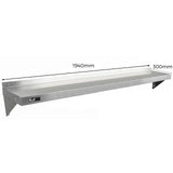 2 x KuKoo Stainless Steel Shelves 1940mm x 300mm