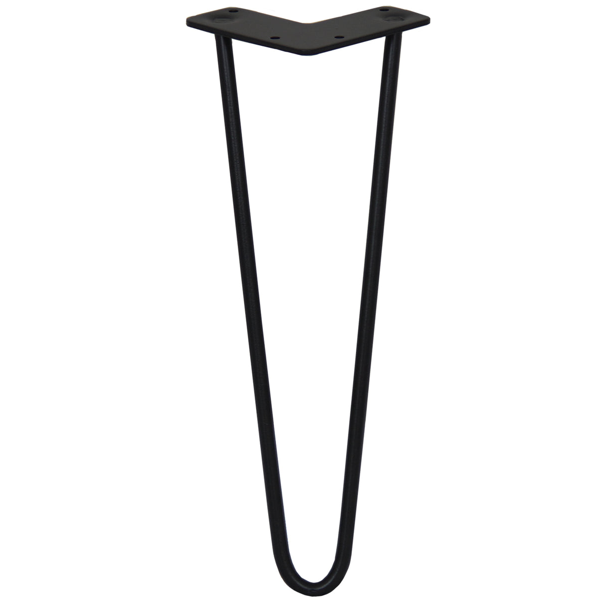 4 x 14" Hairpin Legs - 2 Prong - 10mm - Black