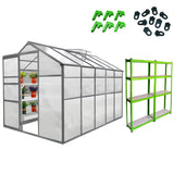 Greenhouse 6ft x 10ft And 2 x Water-resistant Racks