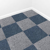 40 x Carpet Tiles 10m2 / Storm Blue & Platinum Grey