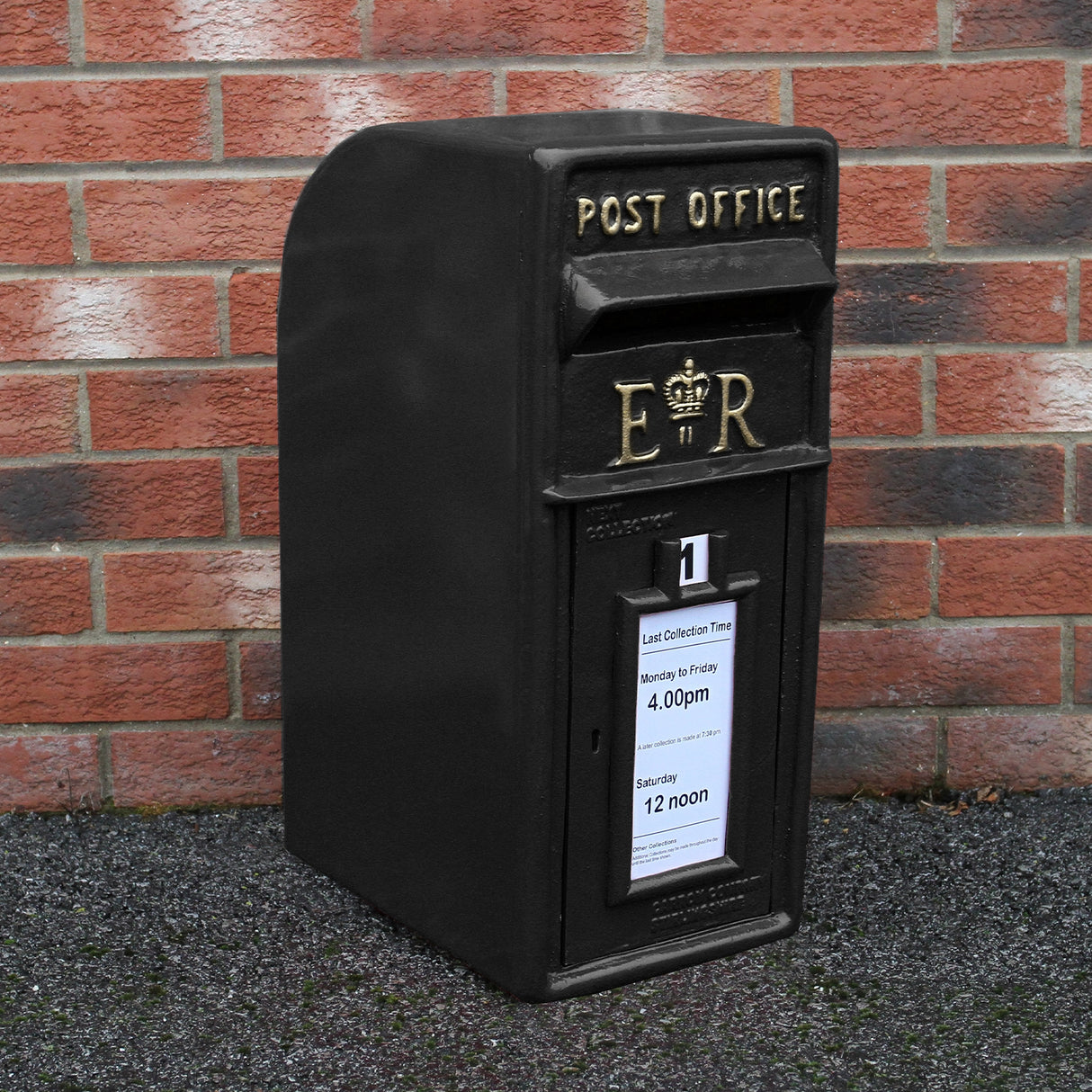 Black Royal Mail Post Box