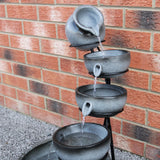 Grey 4 Tier Spilling Bowls Water Feature
