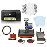 10 Sublimation Face Masks, 5 in 1 Heat Press & Eco Tank Printer