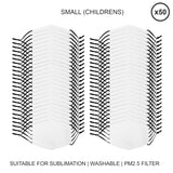 Small Face Masks Sublimation Blanks / 50 Pack