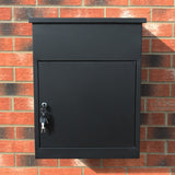 Black Parcel Post Box