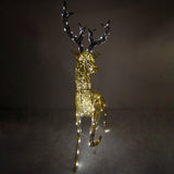 Light Up Reindeer Gold Stag - 120cm 200 Ice White LED