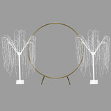 Wedding Moongate - Gold & 2 x Weeping Willow Tree 240cm Warm White
