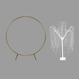 Wedding Moongate - Gold & 1 x Weeping Willow Tree 180cm Cool White