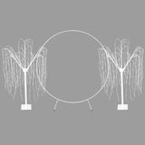 Wedding Moongate - White & 2 x Weeping Willow Tree 240cm Cool White