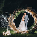 Wedding Moongate - Silver & 1 x Weeping Willow Tree 180cm Cool White