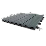 66 x WPC Decking Floor Tiles 30x30cm - Grey