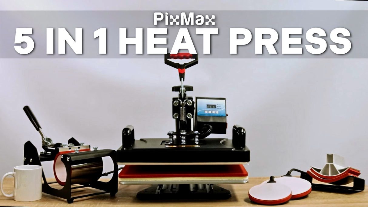 PixMax 5 in 1 Combo Swing Heat Press Machine