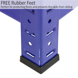 3 x Monster Racking T-Rax Metal Storage Shelves, Blue, 90cm W, 45cm D
