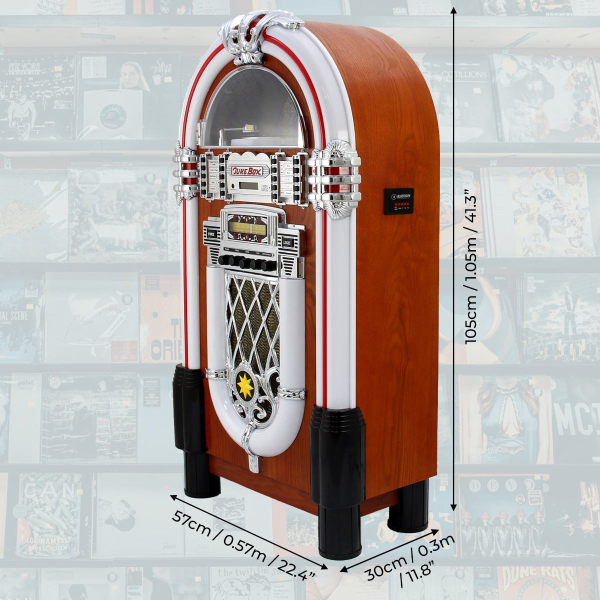Retro Style Illuminated Jukebox Sound System