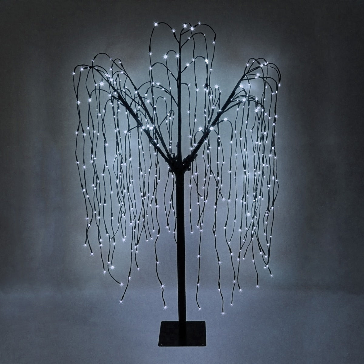Weeping Willow Tree - 180cm Black 400 Cool White LED