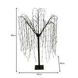 Weeping Willow Tree - 180cm Black 400 Warm White LED