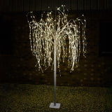 Wedding Moongate - Silver & 1 x Weeping Willow Tree 240cm Warm White