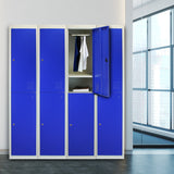 Metal Storage Lockers - Two Doors, Flatpacked, Blue