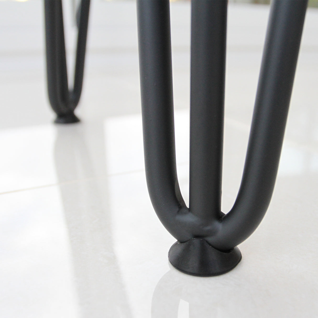 4 x 12" Hairpin Legs - 2 Prong - 10mm - Black