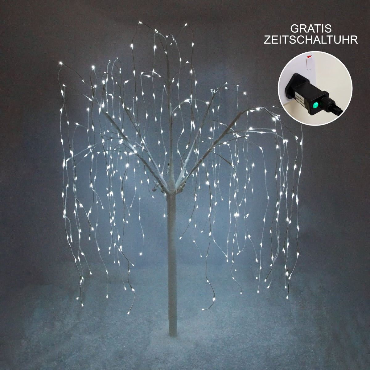 Weeping Willow Tree - 180cm White 400 Cool White LED