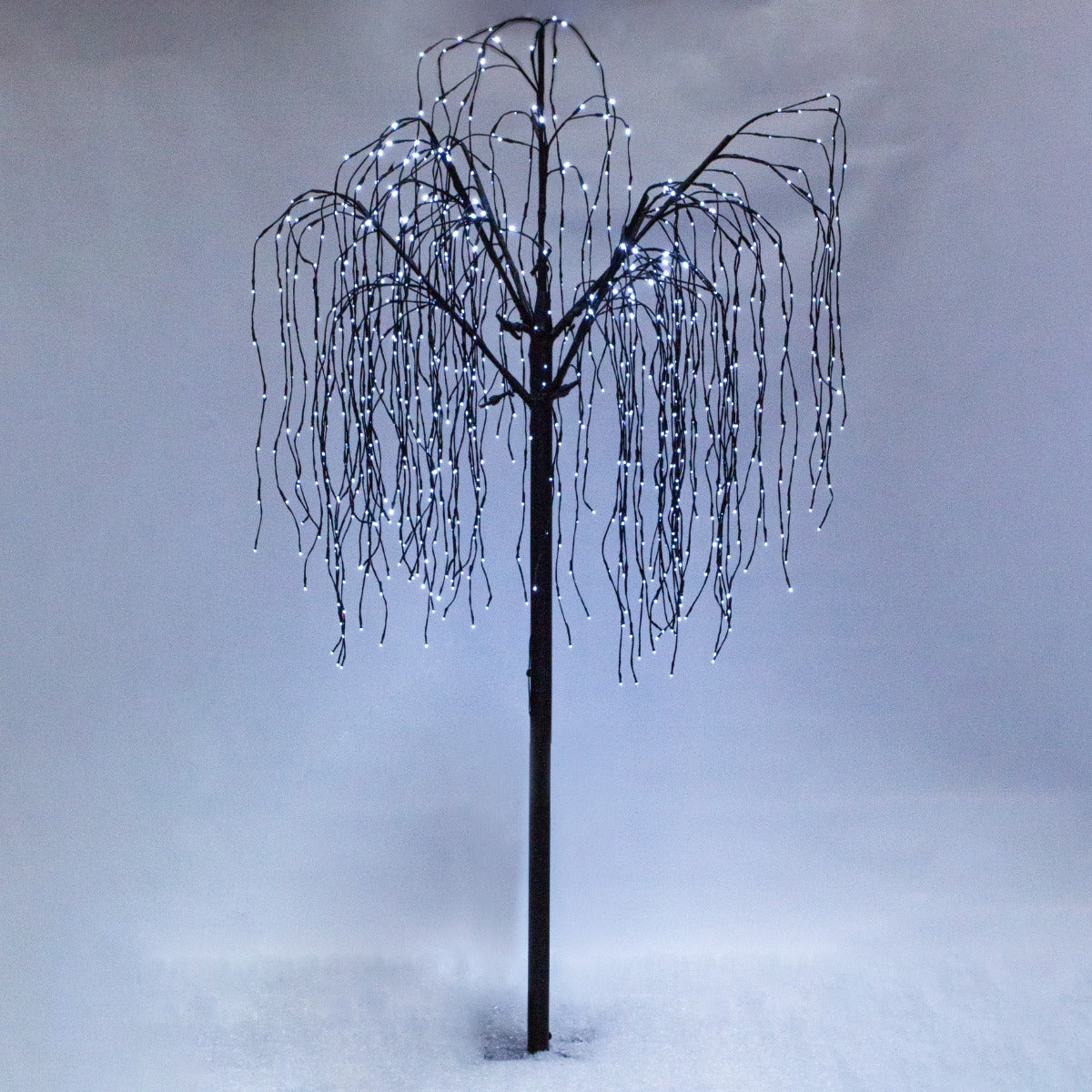 Weeping Willow Tree - Black - 240cm - Cool White