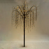 Weeping Willow Tree - Black - 240cm - Warm White